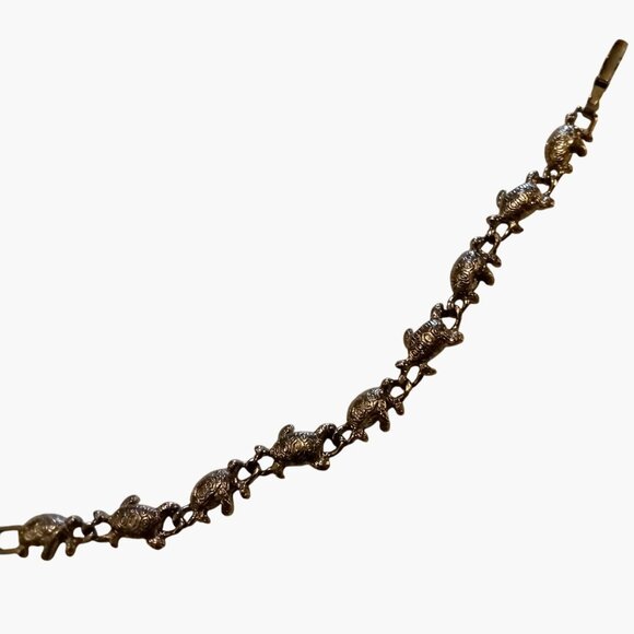 Sea Turtle Bracelet Silver Tone Metal 7 Inch - Picture 3 of 6